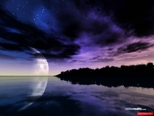 отражение луны в море